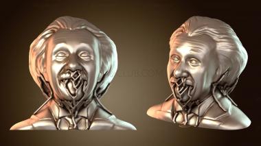 3D model Albert Einstein Bust Tongue Revised (STL)