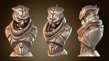 3D мадэль Бюст инопланетного охотника за головами (STL)