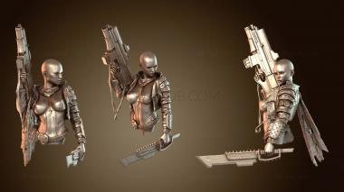 3D мадэль Апокалиптическое влечение Бюст Клаудии Болд SFW (STL)