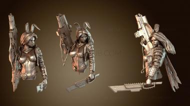 3D мадэль Апокалиптическое влечение, бюст Клаудии Банни, NSFW (STL)