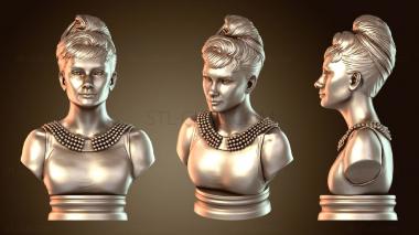 3D мадэль Бюст Одри Хепберн (STL)