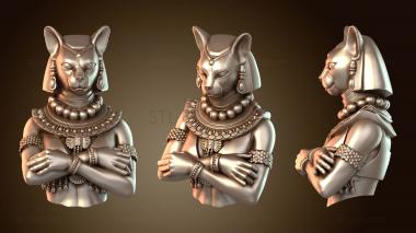 3D мадэль Бюст богини-кошки Бастет (STL)