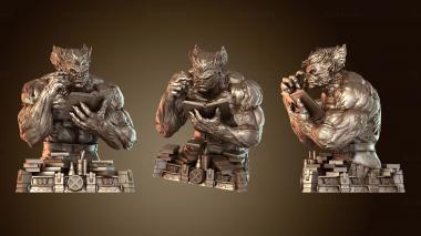 3D model Beastmen Bearded Bust Prime (STL)