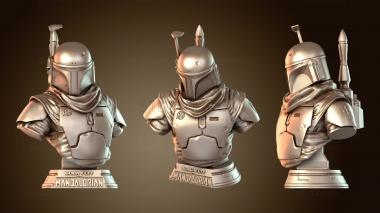 3D model Boba fett bust (STL)