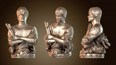 3D мадэль Бюст Брюса Ли в желтом костюме (STL)