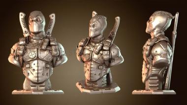 3D модель Бюст Дэдпула Удар (STL)