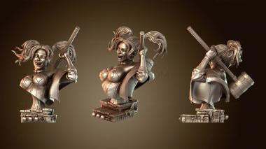 3D мадэль Бюст Харли челки (STL)