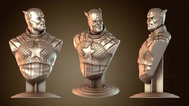 3D мадэль Легендарный бюст Капитана Америки (STL)