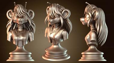 3D мадэль Карабин Бюст Байкер Мисер с Марсианского пьедестала (STL)