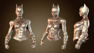 3D мадэль Бюст Женщины-кошки и Бэтгёрл (STL)