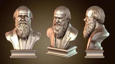 3D model Charles Darwin Portrait (STL)