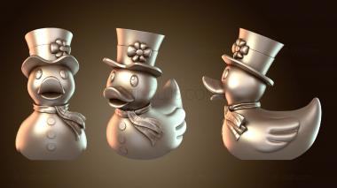 3D мадэль Рождественские утята Морозная резиновая уточка (STL)