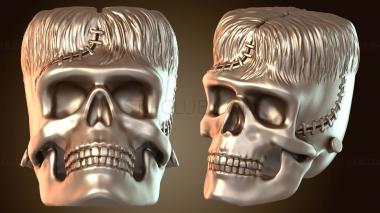 3D мадэль Череп Франкена с болтами (STL)