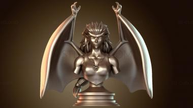 3D model Gargoyles angela bust (STL)