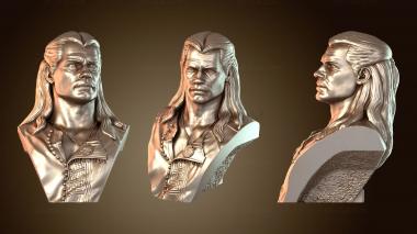 3D мадэль Бюст Геральта Ривии Геральта (STL)