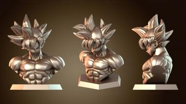 3D мадэль Гоку ультра инстинкт бюст (STL)