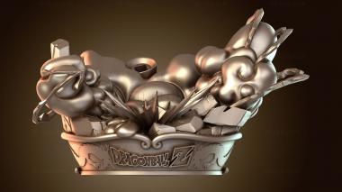 3D мадэль Гоку против Вегеты и Баста Ван (STL)