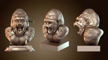 3D мадэль Величественный бюст гориллы (STL)