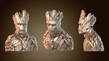 3D модель Грут бюст Толстая Ракушка (STL)