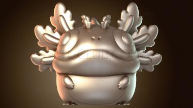 3D model Grumpii axolotl (STL)