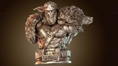 3D мадэль Рогатый бюст Хеллбоя (STL)