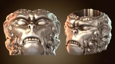 3D модель Кружка с обезьянкой Индианы Джонса (STL)