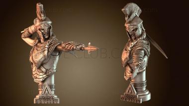 3D model KASSANDRA BUST ANGRY HELMET (STL)