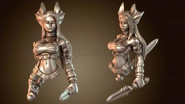 3D мадэль Бюст вампирессы королевства (STL)