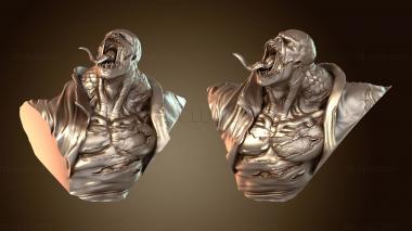 3D мадэль Детализированный бюст ящерицы Лагарто (STL)