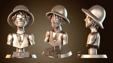 3D модель Динамический Луффи Бюст (STL)