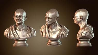 3D мадэль Бюст Махатмы Ганди (STL)