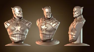 3D model MARVELL captain america bust (STL)