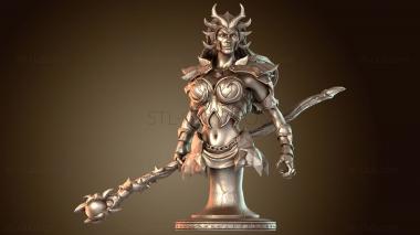 3D модель Средневековый шлем Вольфа Командира с трещинами (STL)