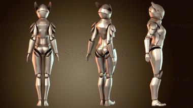 3D мадэль Модульная меха-кукла неоновая маска (STL)