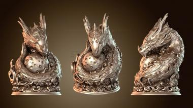 3D модель Бюст Лунного Дракона (STL)