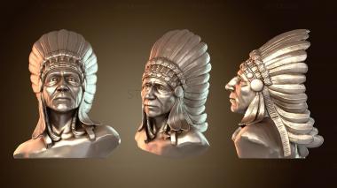 3D model Native American Bust (STL)
