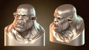 3D model Orc bust (STL)