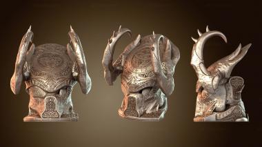 3D мадэль Вкладка для присоединения шлема викинга Predator (STL)