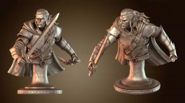 3D мадэль Бюст эльфийского воина Первобытного Авгура (STL)