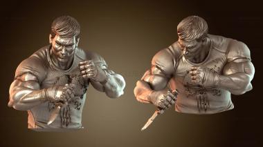 3D мадэль Бой Каратель в действии Бюст (STL)