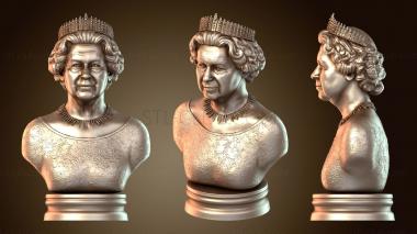 3D модель Бюст королевы Елизаветы II (STL)