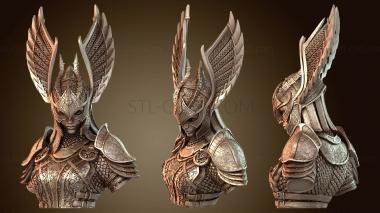 3D model Revna bust with helmet (STL)