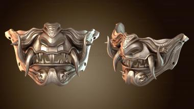 3D модель Тяжелая самурайская маска (STL)