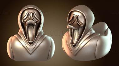 3D мадэль Кричащая утка многоцветная черная (STL)