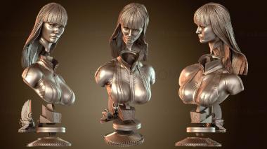 3D мадэль Элегантный шелковый портрет-бюст призрака (STL)