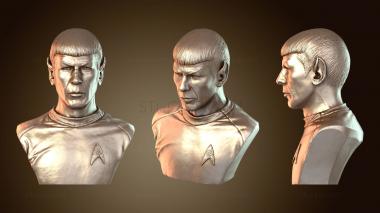 3D мадэль «Звездный путь» разоблачает мистера Спока (STL)