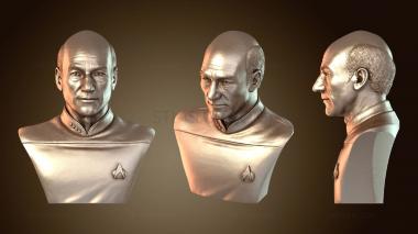 3D мадэль «Звездный путь» разоблачает Пикарда (STL)