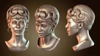 3D мадэль Звёздный путь бюст Ухура выпуклые глаза (STL)