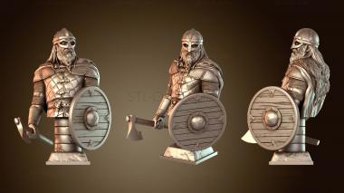 3D мадэль Бюст викинга-разбойника с топором (STL)