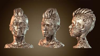 3D мадэль Зомби-панк-женщина (STL)